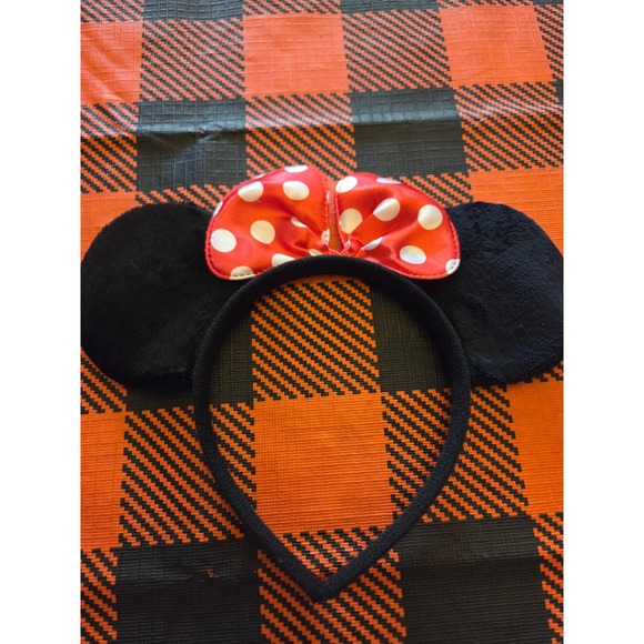 Disney Other - Disney Minnie Mouse Ears Headband Red White Polka Dot Bow Costume Accessory